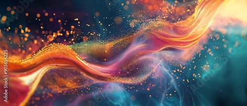 Vibrant Fractal Data Stream in Abstract Art