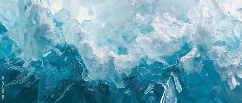 Dynamic Crystalline Glacier in Abstract Art Dynamic Crystalline Glacier in Abstract Art