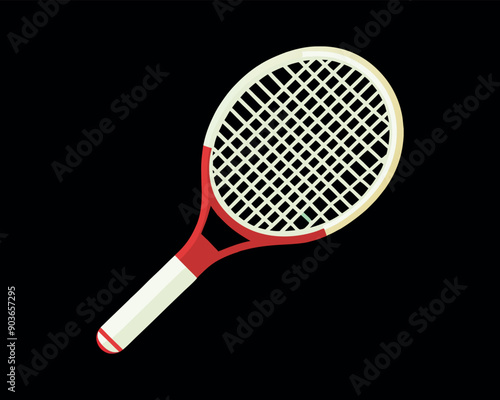 Tennis Racket Drawing Vector Illustration