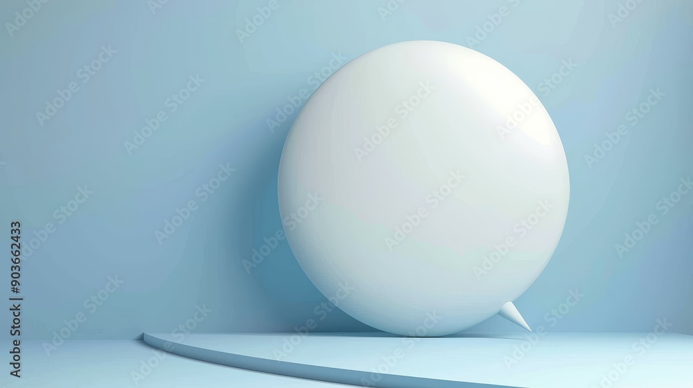 A white speech bubble stands on a blue platform, creating a minimalist and modern design. The soft blue background creates a serene and inviting atmosphere. A white speech bubble stands on a blue platform, creating a minimalist and modern design. The soft blue background creates a serene and inviting atmosphere.