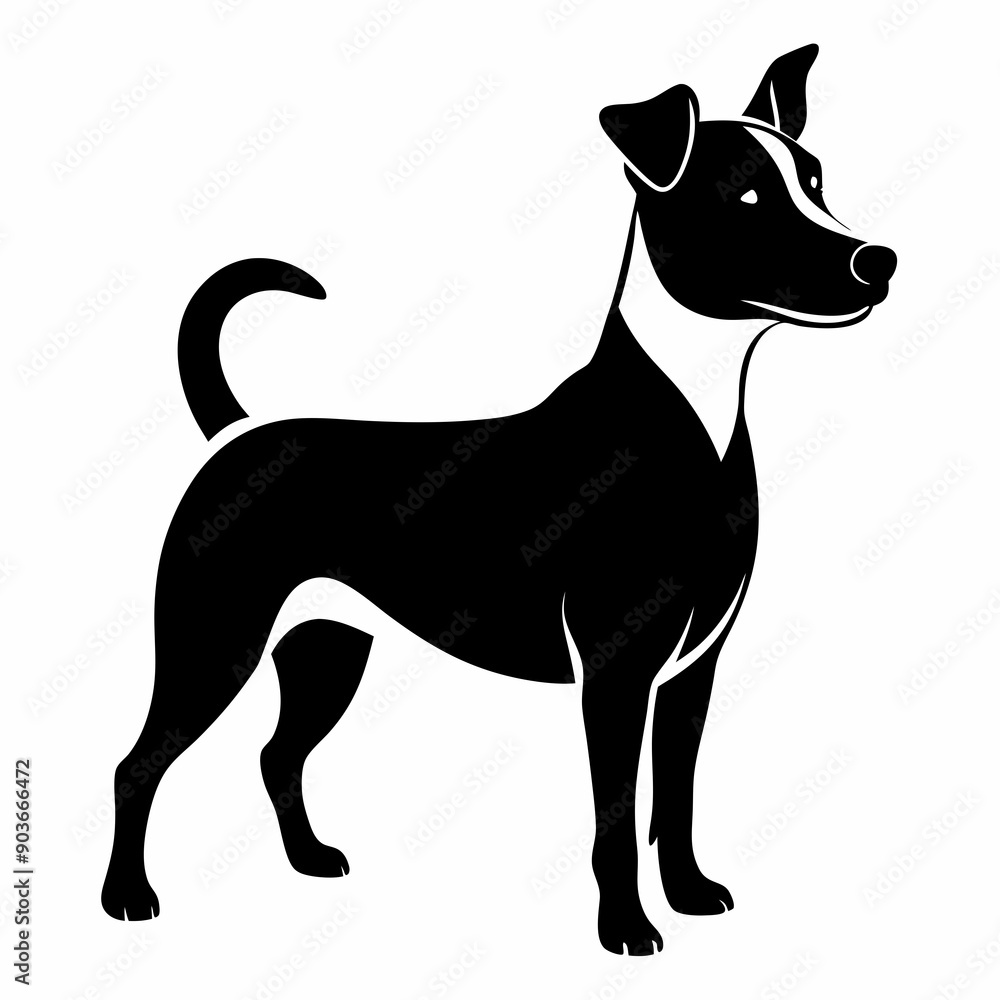 Jack Russell Terrier Black silhouette Jack Russell Terrier Black silhouette