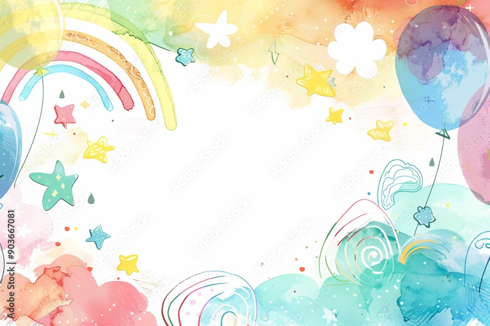 Rainbow concept invitation template Rainbow concept invitation template