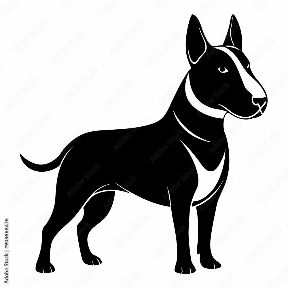 Bull Terrier Spaniel Black silhouette Bull Terrier Spaniel Black silhouette