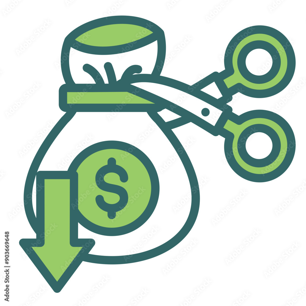 Cost Cutting Icon Cost Cutting Icon
