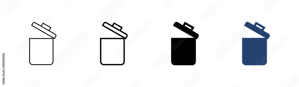 Trash icon set. trash can icon. delete icon vector. garbage Trash icon set. trash can icon. delete icon vector. garbage