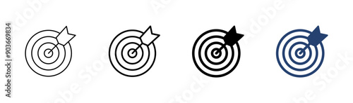 Target icon set. goal icon vector. target marketing icon vector