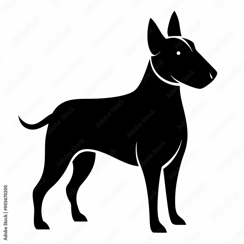 Bull Terrier Spaniel Black silhouette Bull Terrier Spaniel Black silhouette