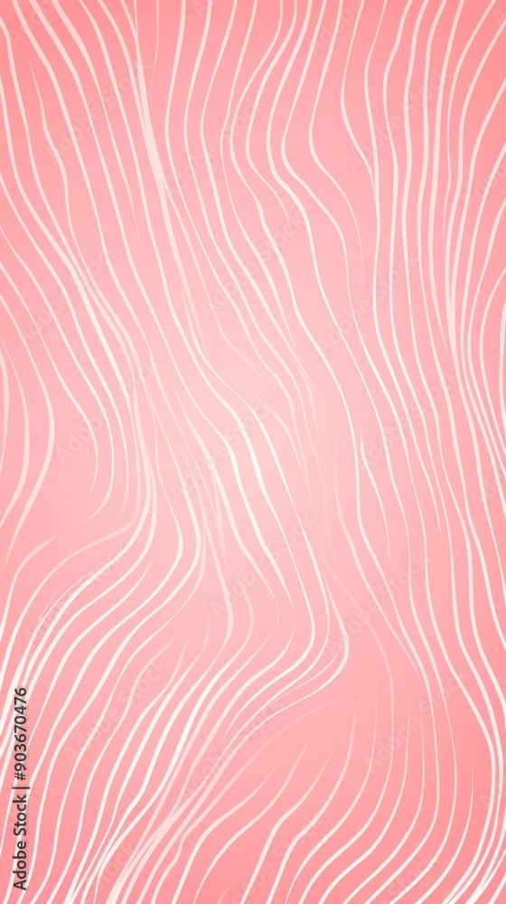Fototapeta premium A contemporary soft pink wallpaper with elegant flowing white lines creates a calm and stylish ambiance for any room