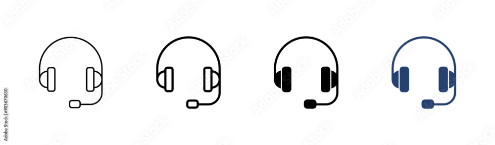 Headphone icon set. Headvector icon symbols Headphone icon set. Headvector icon symbols