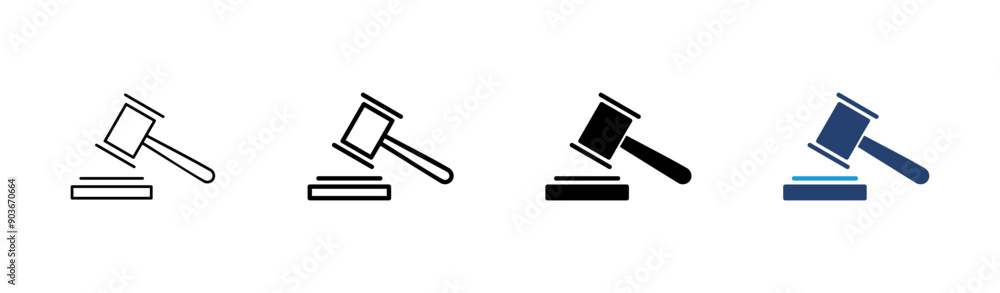 Gavel icon set. judge gavel icon vector. law icon vector. auction hammer Gavel icon set. judge gavel icon vector. law icon vector. auction hammer