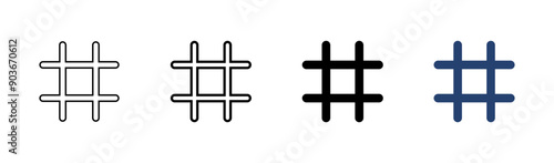 Hashtag icon set. hashtag symbol