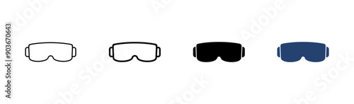 Glasses icon set. Glasses vector icon