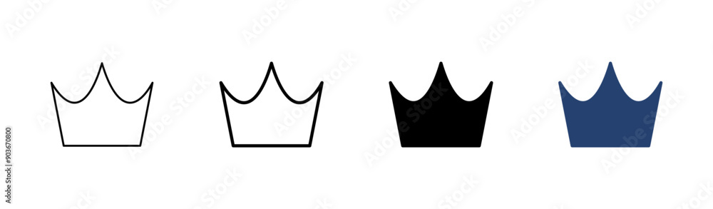 Crown icon set. crown vector icon Crown icon set. crown vector icon
