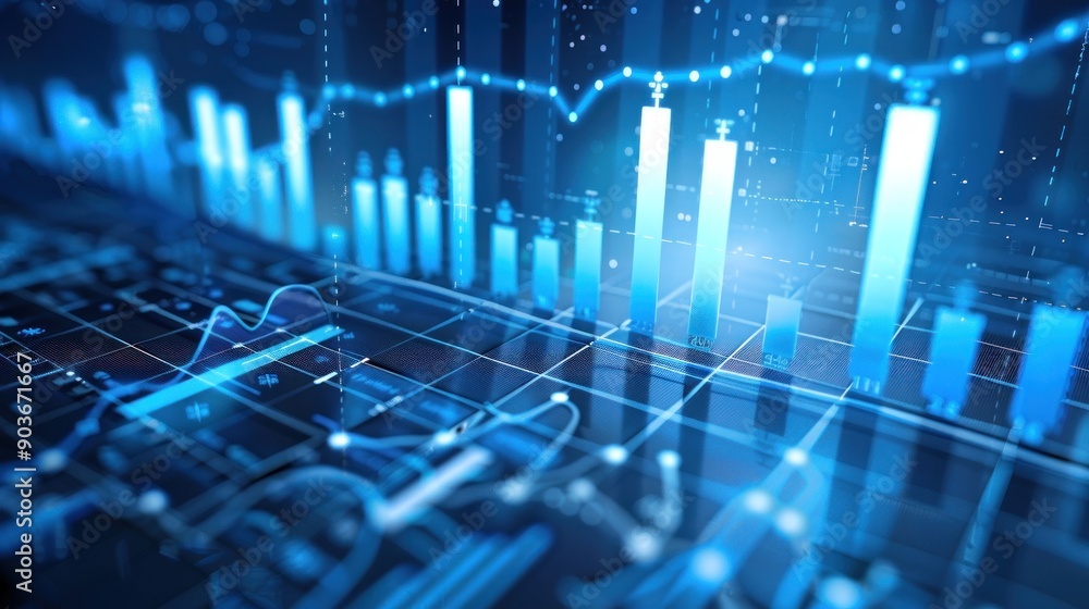 Blue Financial Charts and Graphs Blue Financial Charts and Graphs