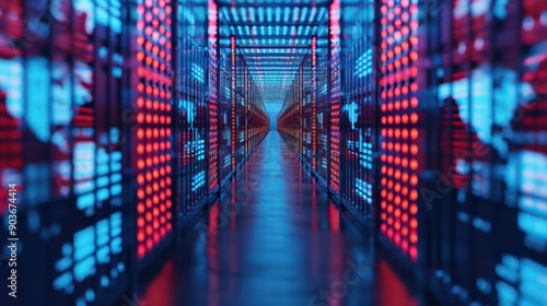 Wallpaper Mural Holographic map of global shipping routes in a modern logistics center Torontodigital.ca