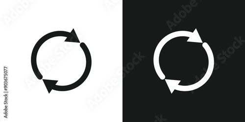 Arrows Repeat icon. Exchange or replace sign, isolated on white vector.