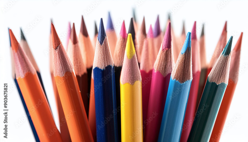 color pencils isolated on white background color pencils isolated on white background