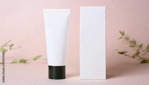 Wallpaper Mural cosmetic container with box package mockup Torontodigital.ca