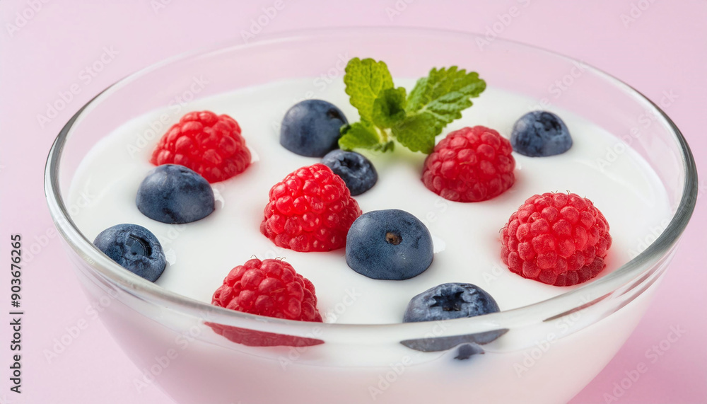 yogurt with berries and blueberries yogurt with berries and blueberries