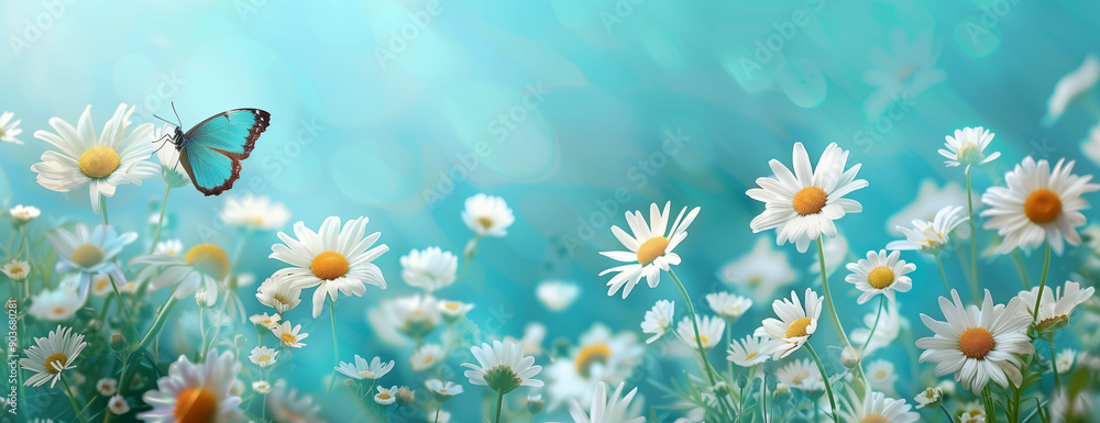Background flowers and a butterfly, spring garden Background flowers and a butterfly, spring garden