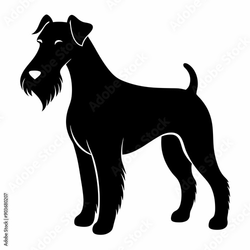 Airedale Terrier Black silhouette