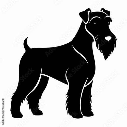 Airedale Terrier Black silhouette
