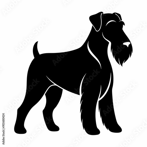 Airedale Terrier Black silhouette