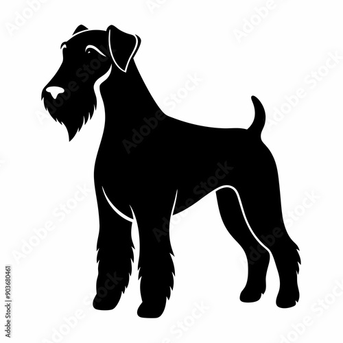 Airedale Terrier Black silhouette