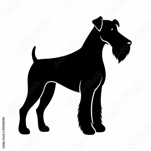 Airedale Terrier Black silhouette