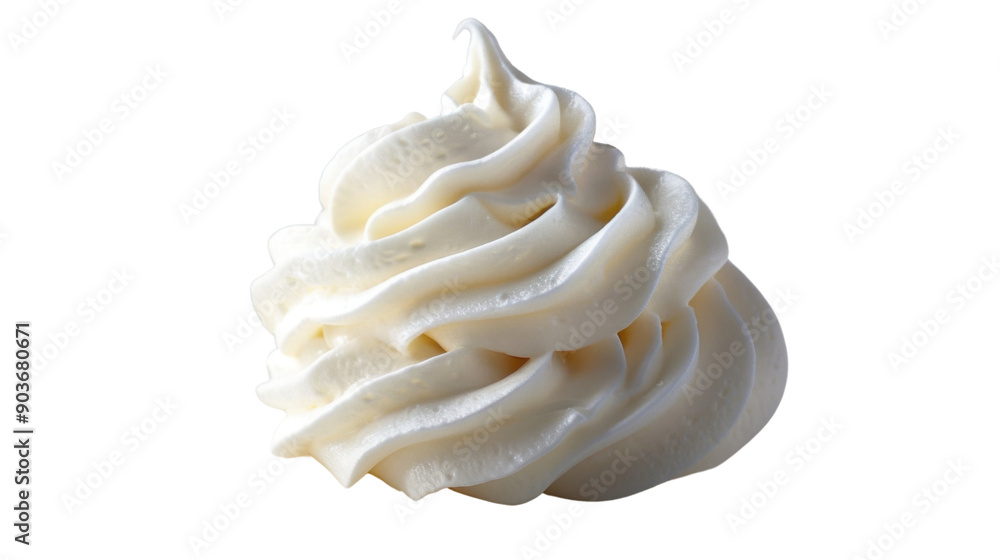 Whipped cream on transparent background Whipped cream on transparent background