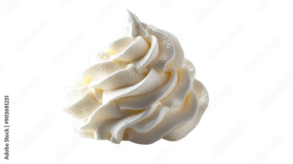 Whipped cream on transparent background Whipped cream on transparent background