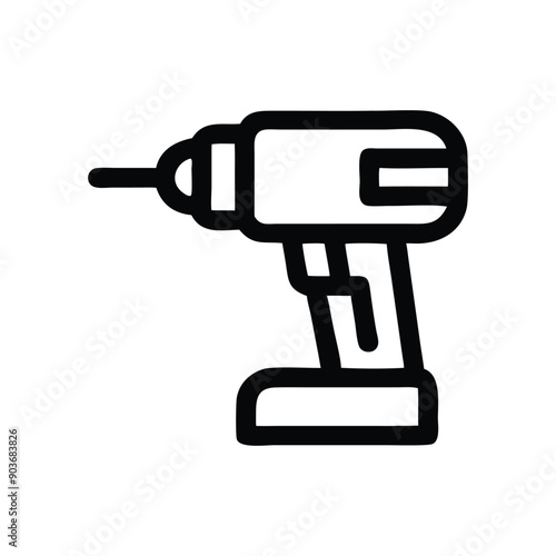 drill machine icon vector illustration