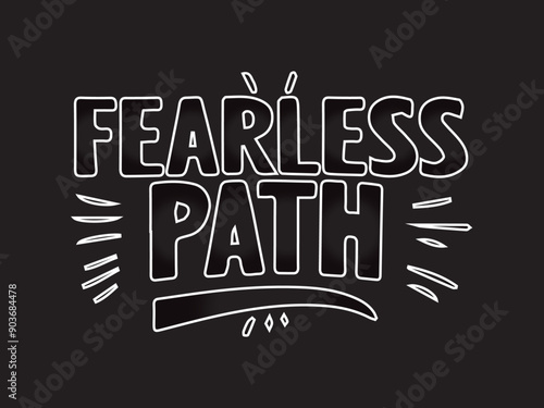 A vector design 9 : Fearless Path with splash of black gradient