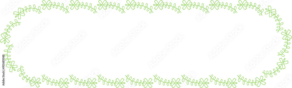 Floral Wreath Line Art Illustration
