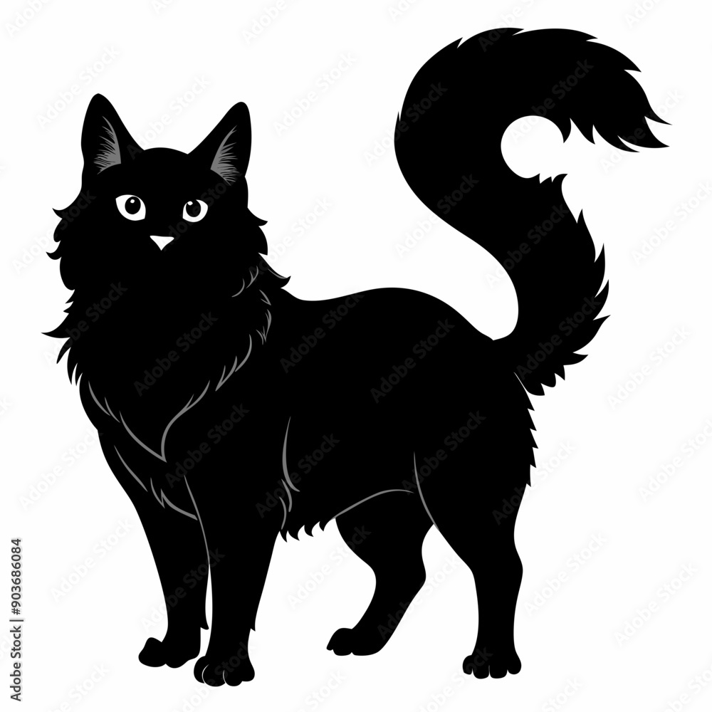 Obraz premium Bulldog Black silhouette