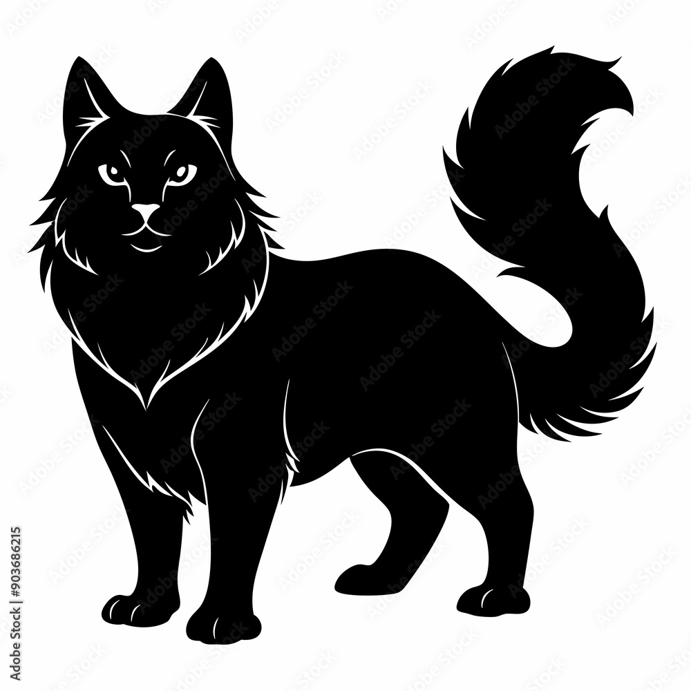 Obraz premium Bulldog Black silhouette