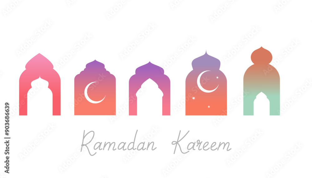 Oriental style Islamic arch. Boho design. Different gradient shapes arab decorative frame. Arabian silhouette arabesque trendy border, contemporary ramadan kareem, eid mubarak modern vector set Oriental style Islamic arch. Boho design. Different gradient shapes arab decorative frame. Arabian silhouette arabesque trendy border, contemporary ramadan kareem, eid mubarak modern vector set