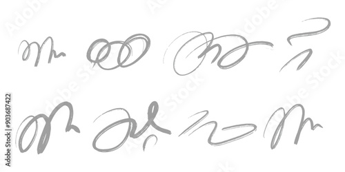 Obraz na plátně Brush textures set