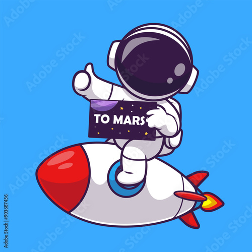 Cute Astronaut Riding Rocket To Mars Cartoon Vector Icon
Illustration Science Technology Icon Concept Isolated
Premium Vector. Flat Cartoon Style