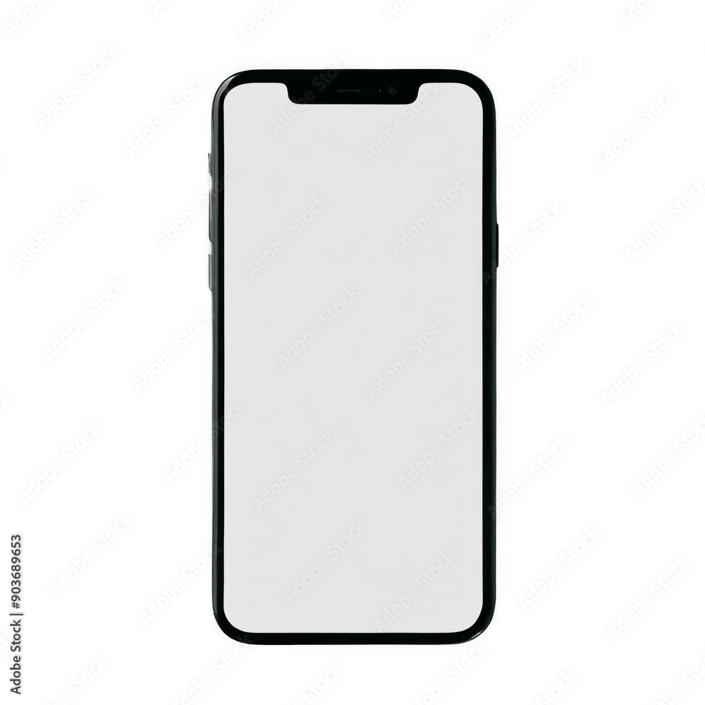 Black smartphone blank screen phone shown from front PSD 3D mobile IPhone Black smartphone blank screen phone shown from front PSD 3D mobile IPhone