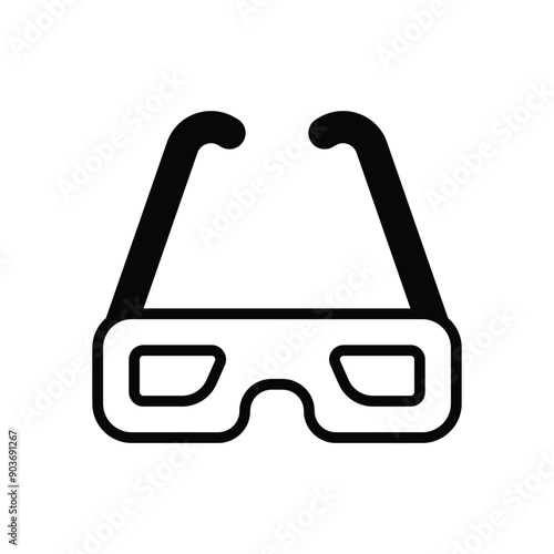 3d Glasses vector icon