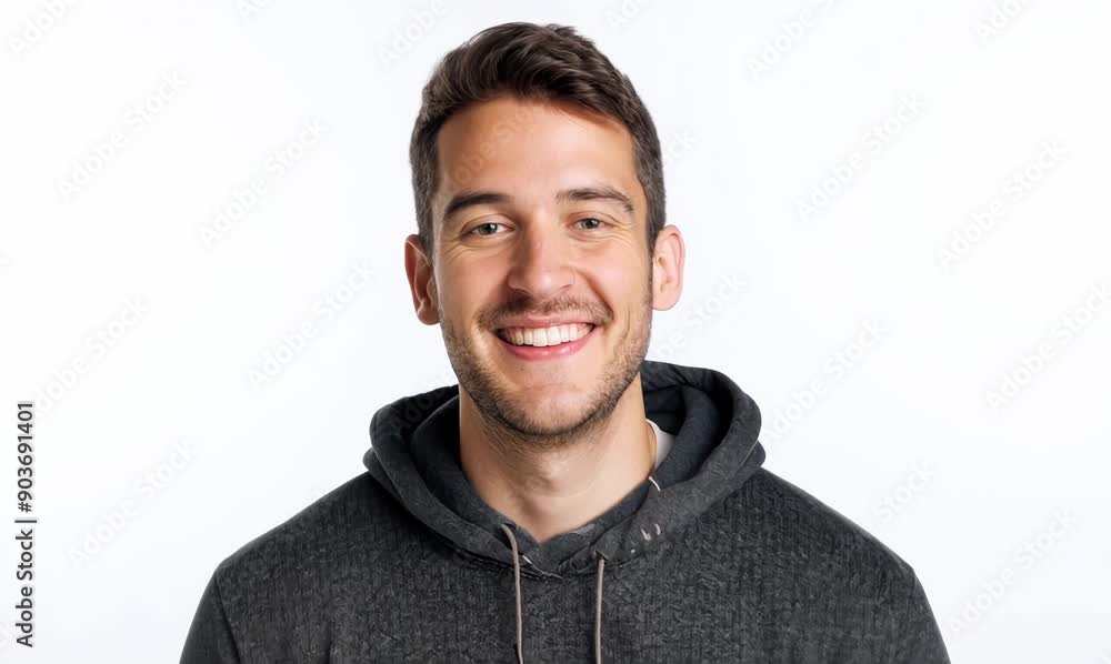 portrait of a handsome young man smiling isolated on a white background portrait of a handsome young man smiling isolated on a white background