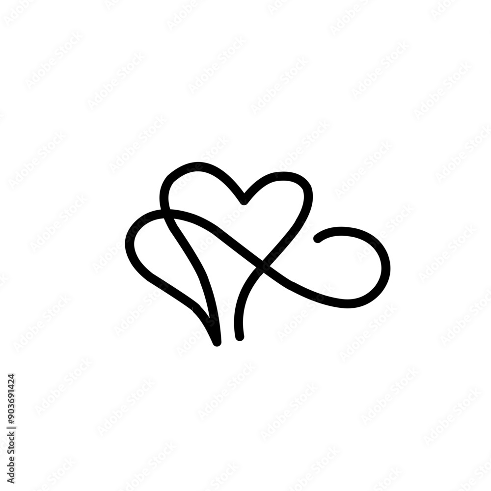 handdrawn Infinity heart symbol handdrawn Infinity heart symbol