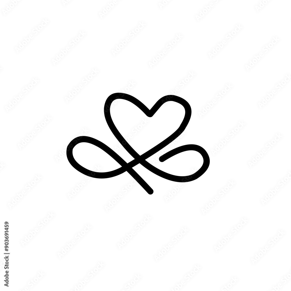 handdrawn Infinity heart symbol 