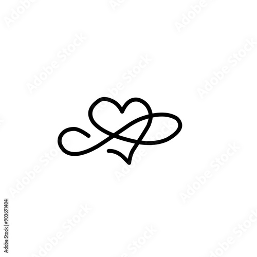 handdrawn Infinity heart symbol  © Median