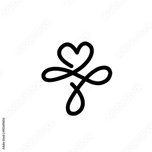 handdrawn Infinity heart symbol 