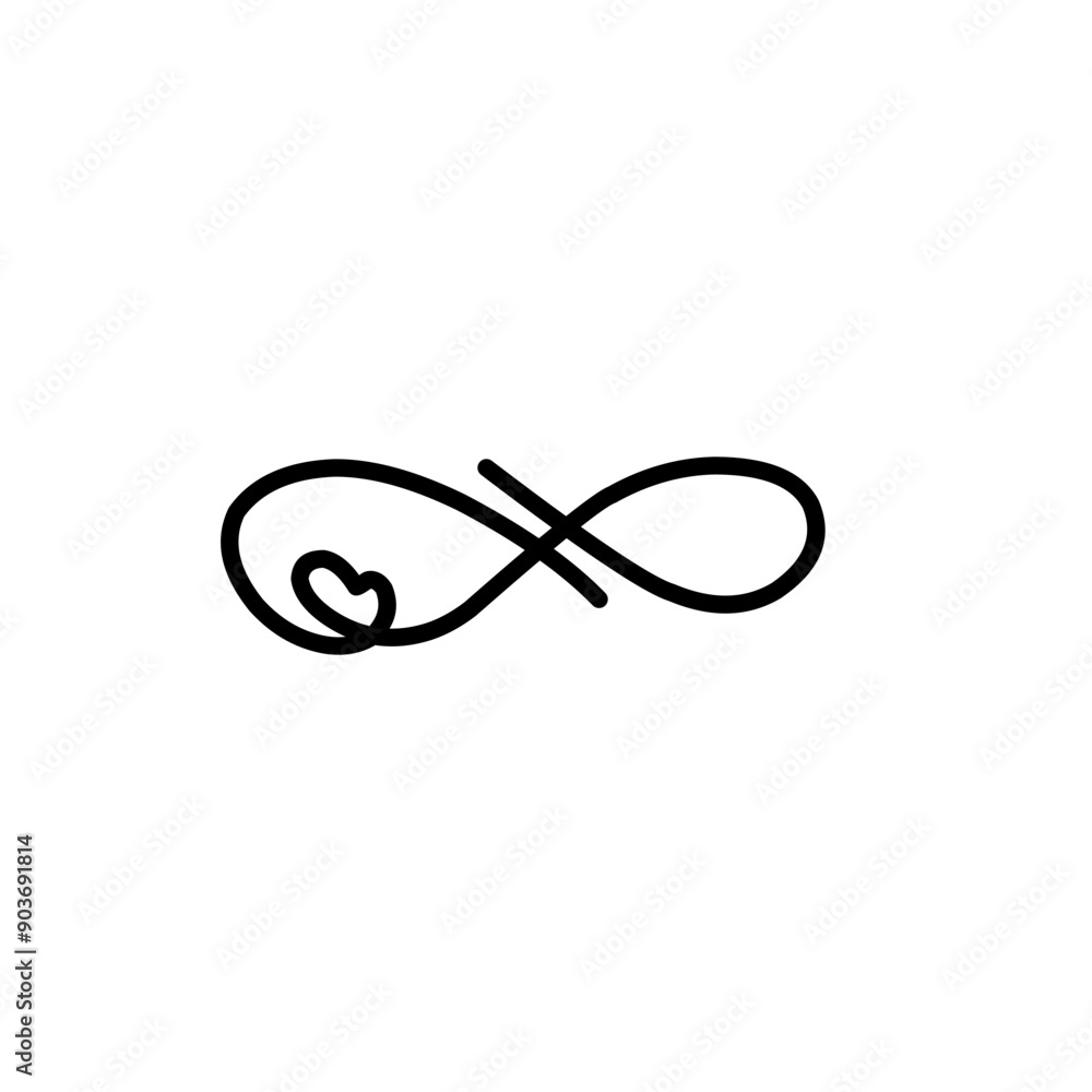 handdrawn Infinity heart symbol handdrawn Infinity heart symbol
