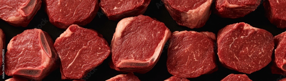 Fototapeta premium Succulent Steak Garnished with Fresh Rosemary and Sea Salt Seasoning