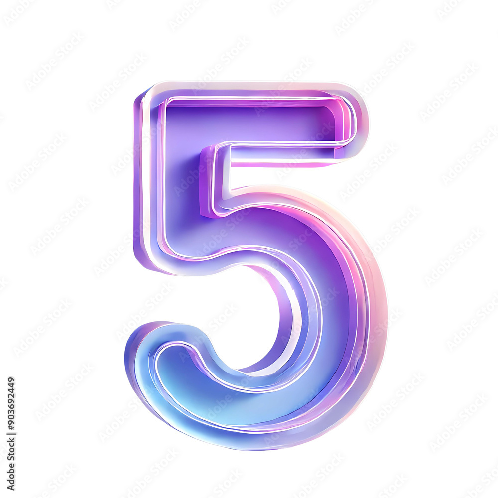 3d number five 3d number five