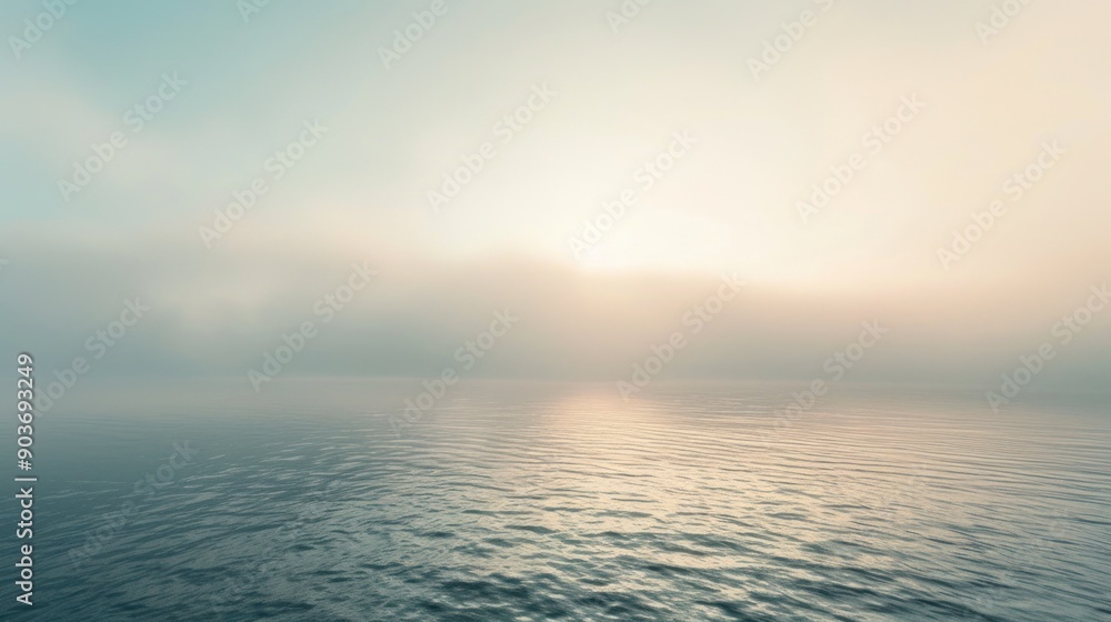 Fototapeta premium Misty Sunrise Over Water